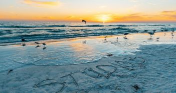 sunrise in Siesta Key Florida on beach