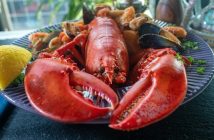 lobster dinner on a plate