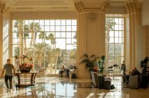 fancy hotel lobby