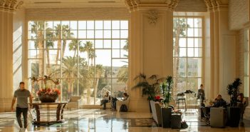 fancy hotel lobby
